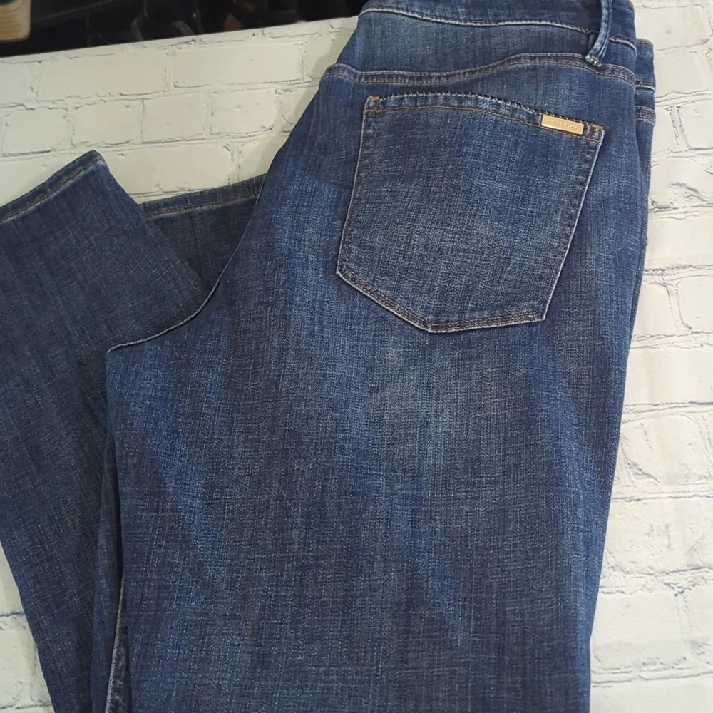 WHBM EVERYDAY SOFT Skinny Ankle, Trim Detail, Blue Women's Jeans Size 16